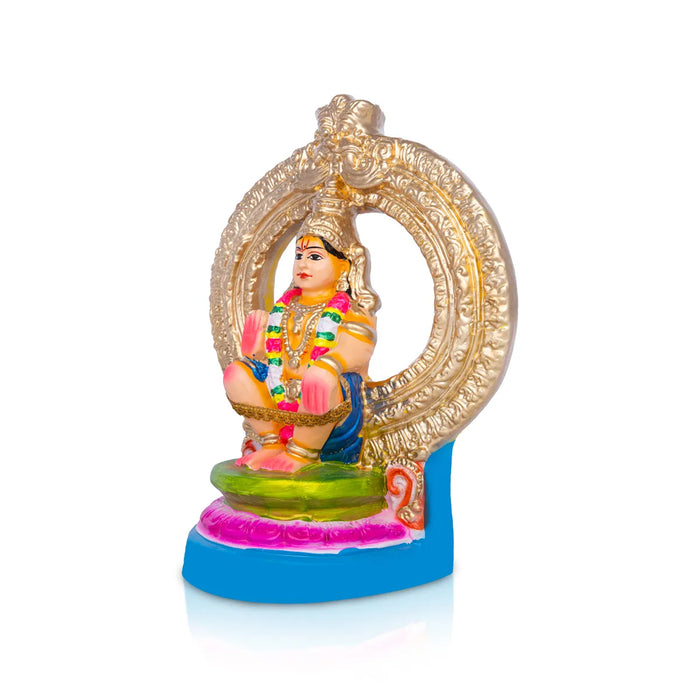 Ayyappan Clay Idol Golu Bommai – 10.5 X 8 Inches | Giri Golu Doll / Navaratri Gombe / Kolu Bommai