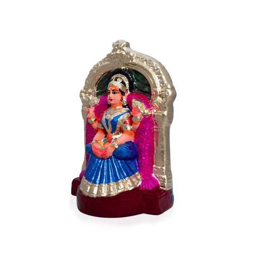 Varalakshmi Amman Statue - 10 x 6 Inches | Clay Golu Bommai/ Golu Doll/ Navaratri Golu Bommai/ Gombe - Clay Kolu Bommai