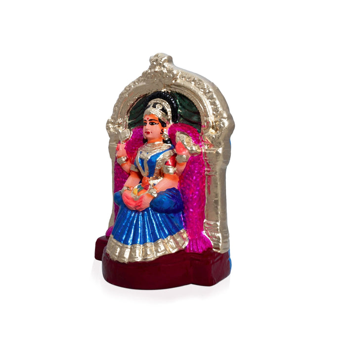 Varalakshmi Amman Statue - 10 x 6 Inches | Clay Golu Bommai/ Golu Doll/ Navaratri Golu Bommai/ Gombe - Clay Kolu Bommai