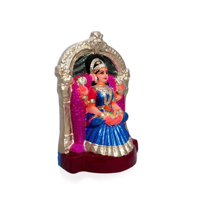 Varalakshmi Amman Statue - 10 x 6 Inches | Clay Golu Bommai/ Golu Doll/ Navaratri Golu Bommai/ Gombe - Clay Kolu Bommai