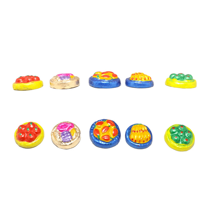 Engagement Clay Golu Bommai Set - 6 x 3 Inches | 17 Pcs/ Giri Golu Doll/ Navaratri Golu Bomma/Gombe/Bommai