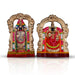 Perumal Thayar Clay Golu Bommai Pair - 15 x 8 Inches | Giri Golu Doll/ Navaratri Golu Bomma/Gombe/Bommai - Clay Kolu Bommai