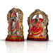 Perumal Thayar Clay Golu Bommai Pair - 15 x 8 Inches | Giri Golu Doll/ Navaratri Golu Bomma/Gombe/Bommai - Clay Kolu Bommai