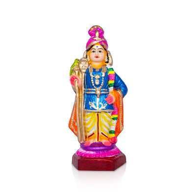 Raja Murugar Clay Golu Bommai – 9.5 X 3.5 Inches | Giri Golu Doll / Navaratri Golu Bomma / Gombe / Bommai