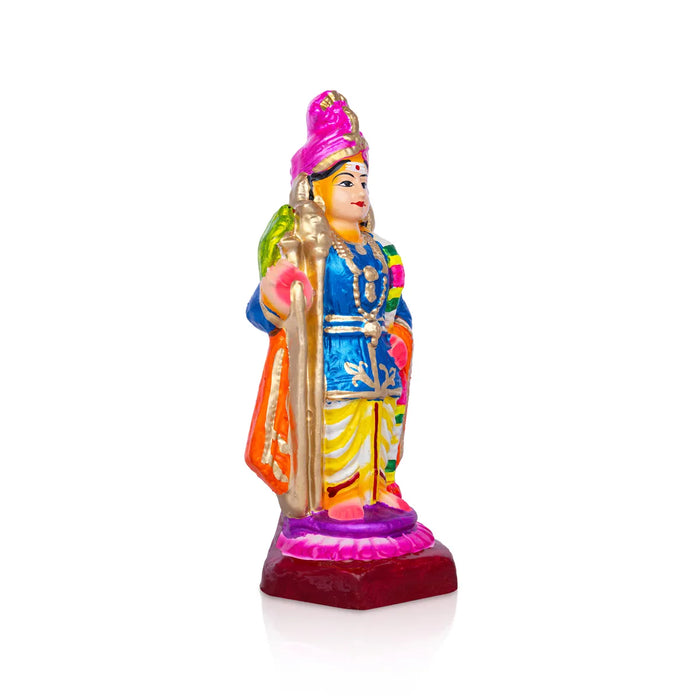 Raja Murugar Clay Golu Bommai – 9.5 X 3.5 Inches | Giri Golu Doll / Navaratri Golu Bomma / Gombe / Bommai