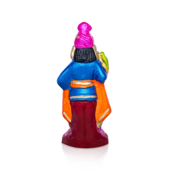 Raja Murugar Clay Golu Bommai – 9.5 X 3.5 Inches | Giri Golu Doll / Navaratri Golu Bomma / Gombe / Bommai