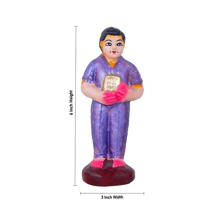 Birthday Clay Golu Bommai Set - 6 x 3 Inches | 11 Pcs/ Giri Golu Doll/ Navaratri Golu Bomma/Gombe/Bommai