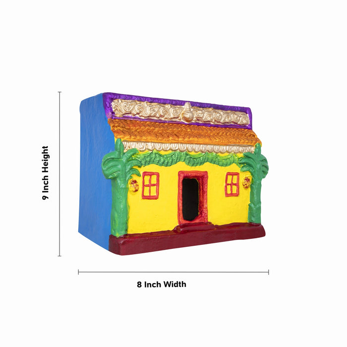 Veedu Grahapravehsam Clay Golu Bommai Set - 9 x 8 Inches | 10 Pcs/ Giri Golu Doll/ Navaratri Golu Bomma/Gombe