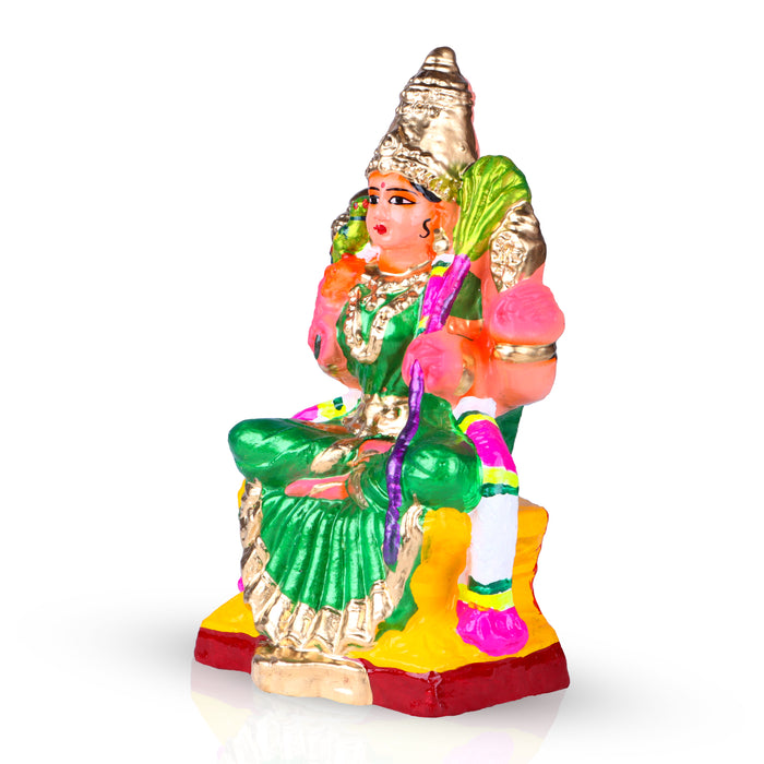 Kamakshi Clay Golu Bommai - 10 x 5.5 Inches | Giri Golu Doll/ Navaratri Golu Bomma/Gombe/Bommai