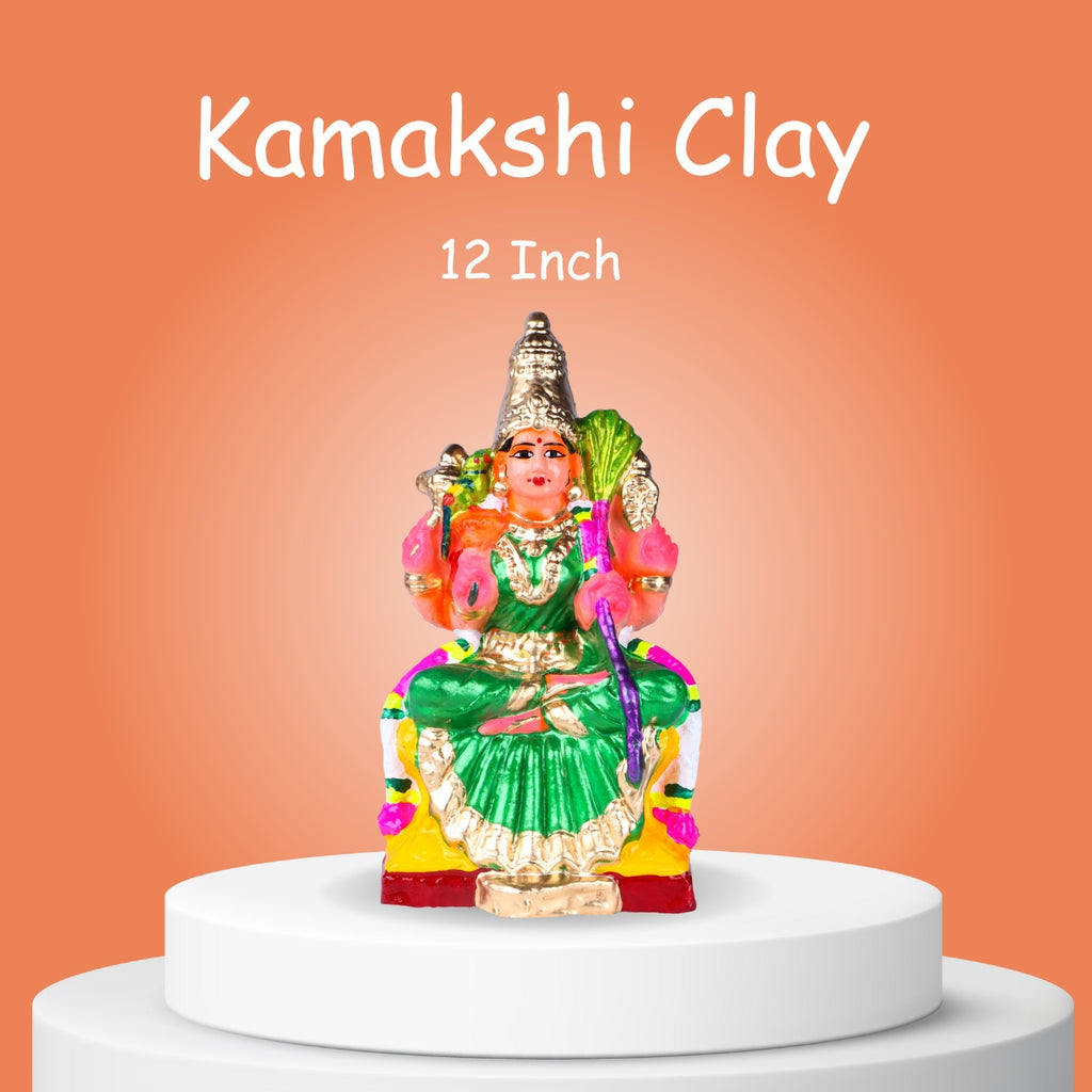 Kamakshi Clay Golu Bommai - 10 x 5.5 Inches | Giri Golu Doll/ Navaratri Golu Bomma/Gombe/Bommai