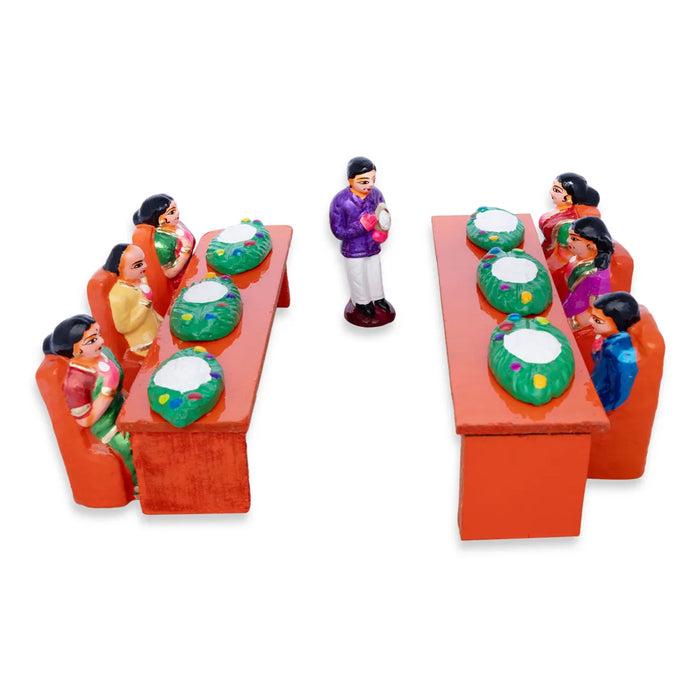 Sapadu Set Clay Golu Bommai – 5.5 X 2 Inches | Giri Golu Doll / Navaratri Golu Bomma / Gombe / Bommai