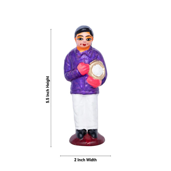 Sapadu Set Clay Golu Bommai – 5.5 X 2 Inches | Giri Golu Doll / Navaratri Golu Bomma / Gombe / Bommai