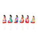 Village Girl Clay Golu Bommai Set - 5.5 x 4 Inches | Giri Golu Doll/ Navaratri Golu Bomma/Gombe/Bommai - Clay Kolu Bommai