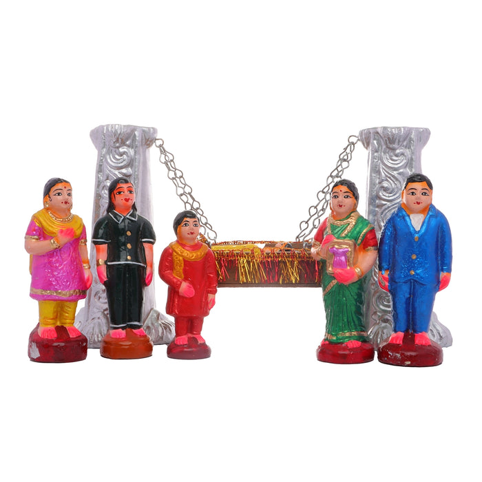 Thottil Kuzhanthai Clay Golu Bommai - 8.5 x 4.5 Inches | Giri Golu Doll/ Navaratri Golu Bomma/Gombe/Bommai