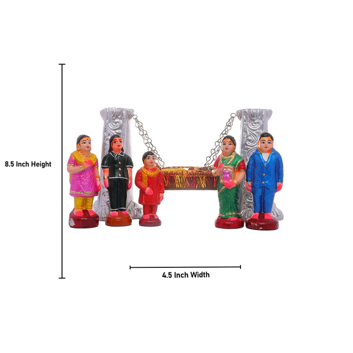 Thottil Kuzhanthai Clay Golu Bommai - 8.5 x 4.5 Inches | Giri Golu Doll/ Navaratri Golu Bomma/Gombe/Bommai