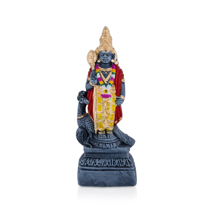 Kalvettu Murugan Mayil Stone Finish Clay Golu Bommai - 10 x 3.8 Inches | Giri Golu Doll/ Navaratri Kolu Bomma