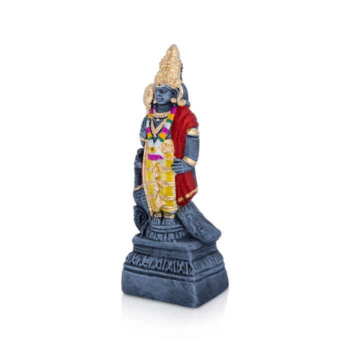 Kalvettu Murugan Mayil Stone Finish Clay Golu Bommai - 10 x 3.8 Inches | Giri Golu Doll/ Navaratri Kolu Bomma