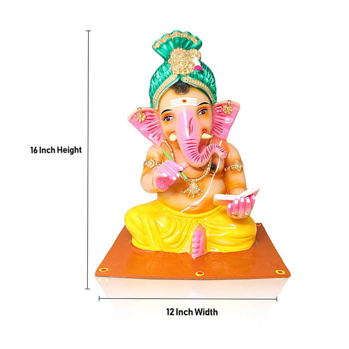 Gurukulam Ganesh Murti Paper Mache Golu Bommai Set- 16 X 12 Inches | Giri Golu Doll/Navaratri Golu Bommai/Gombe - Paper Mache Kolu Bommai