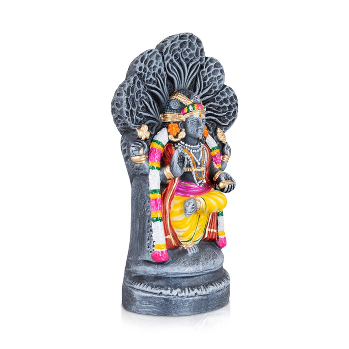 Dakshinamoorthy Clay Golu Bommai - 14 x 7 Inches | Giri Golu Doll/ Navaratri Golu Bomma/Gombe/Bommai