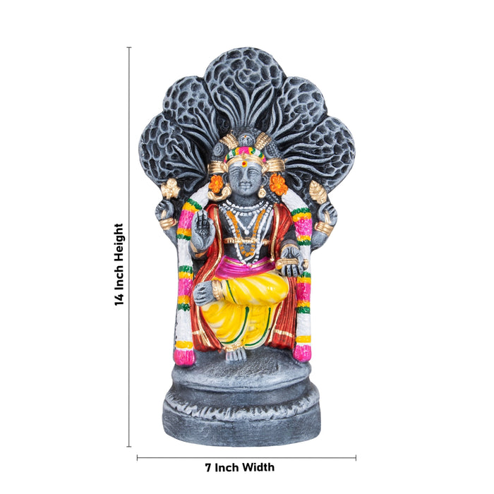 Dakshinamoorthy Clay Golu Bommai - 14 x 7 Inches | Giri Golu Doll/ Navaratri Golu Bomma/Gombe/Bommai