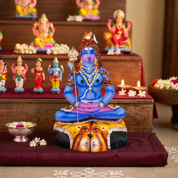 Shivan Paper Mache Golu Bommai - 19 x 12 Inches | Giri Golu Doll/ Navaratri Golu Bomma/ Gombe/ Bommalu