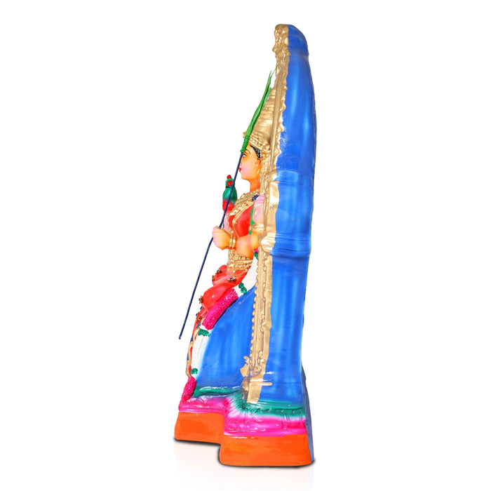 Kamakshi Amman Paper Mache Golu Bommai - 17 x 11 Inches | Giri Navaratri Golu Doll/ Kolu Bomma/ Gombe