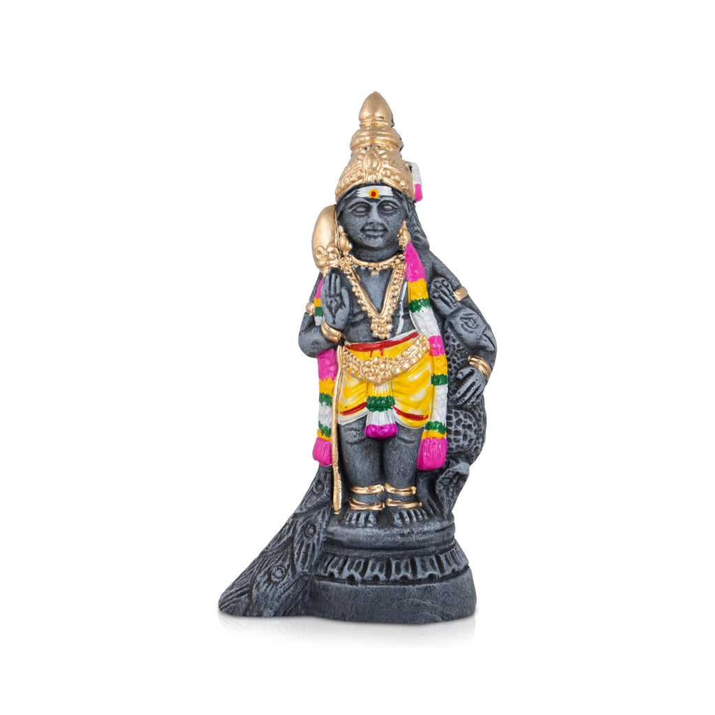 Murugan Clay Golu Bommai - 9 x 5 Inches | Giri Golu Doll/ Navaratri Golu Bomma/Gombe/Bommai