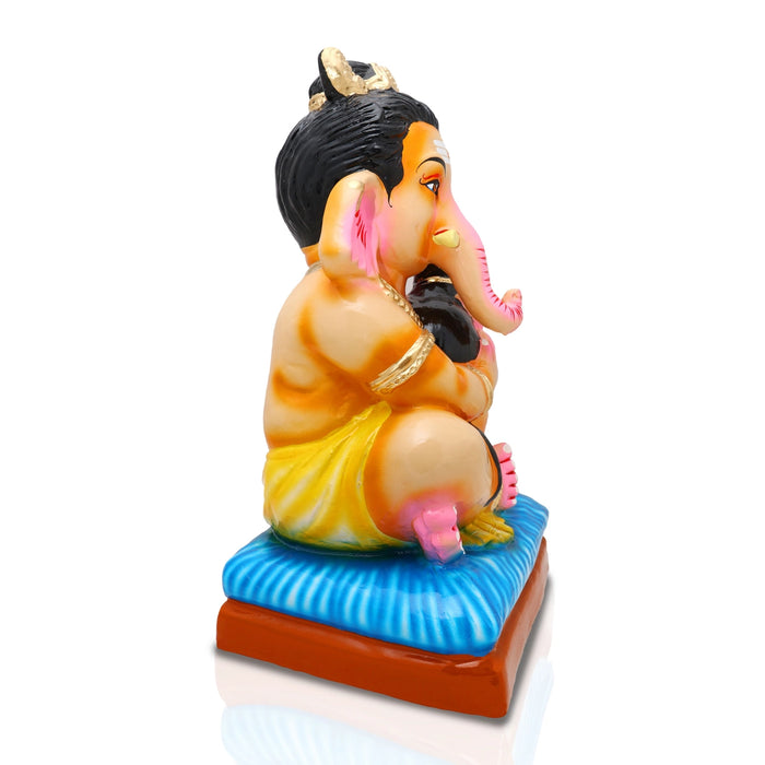 Ganesha With Rat Paper Mache Golu Bommai - 15 x 9.5 Inches | Giri Golu Doll/ Navaratri Golu Bomma/Gombe/Bommai