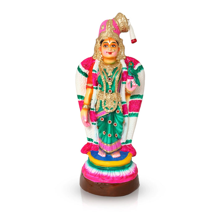 Andal Devi Paper Mache Golu Bommai - 17 x 7 Inches | Giri Golu Doll/ Navaratri Golu Bomma/ Gombe/ Bommai