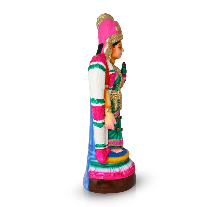 Andal Devi Paper Mache Golu Bommai - 17 x 7 Inches | Giri Golu Doll/ Navaratri Golu Bomma/ Gombe/ Bommai