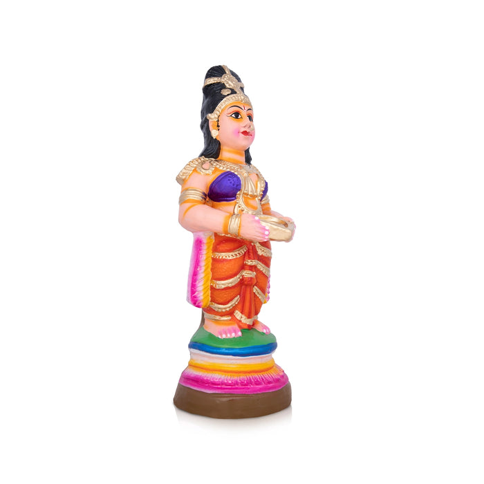 Durga Clay Golu Bommai - 12 x 4 Inches | Giri Golu Doll/ Navaratri Golu Bomma/Gombe/Bommai