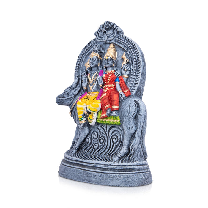 Rishaba Vahanam Clay Golu Bommai - 11 x 7 Inches | Giri Golu Goll/ Navartri Kolu Bommai/ Bomma/ Dasara Doll