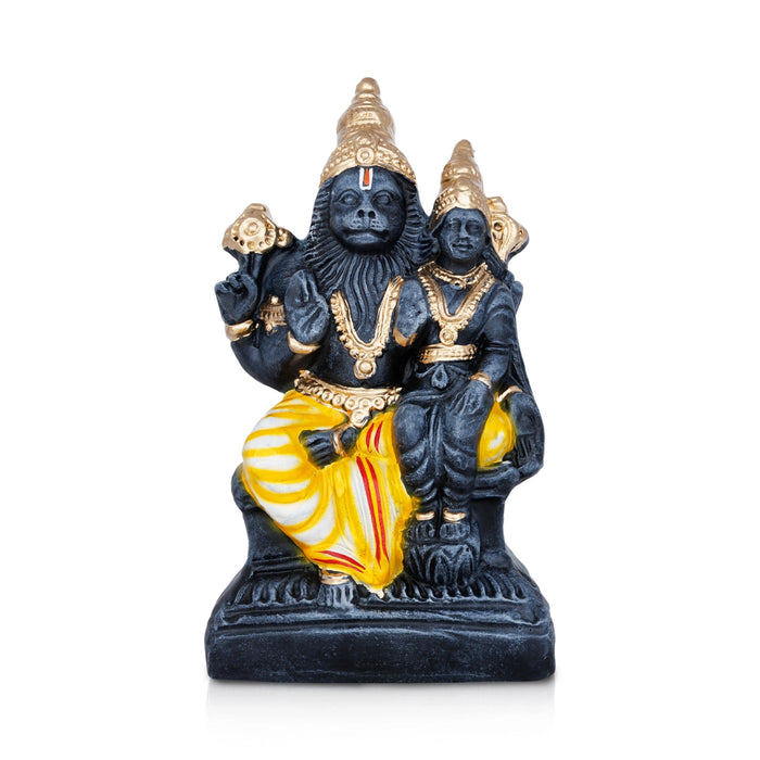 Lakshmi Narasimhar Clay Golu Bommai - 9 x 5 Inches | Stone Finish/ Giri Golu Doll/ Navaratri Golu Bommalu