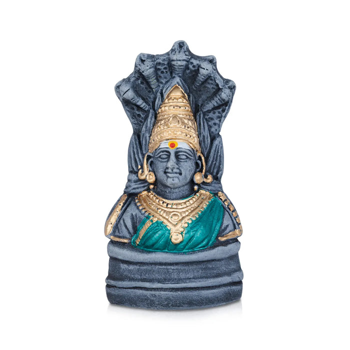 Mariamman Bust Clay Golu Bommai – 5.5 X 3 Inches | Giri Golu Doll / Navaratri Golu Bomma / Gombe / Bommai