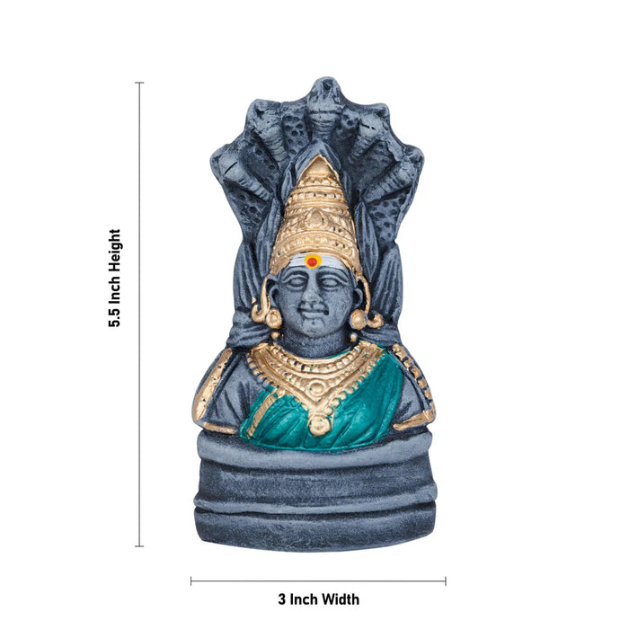 Mariamman Bust Clay Golu Bommai – 5.5 X 3 Inches | Giri Golu Doll / Navaratri Golu Bomma / Gombe / Bommai