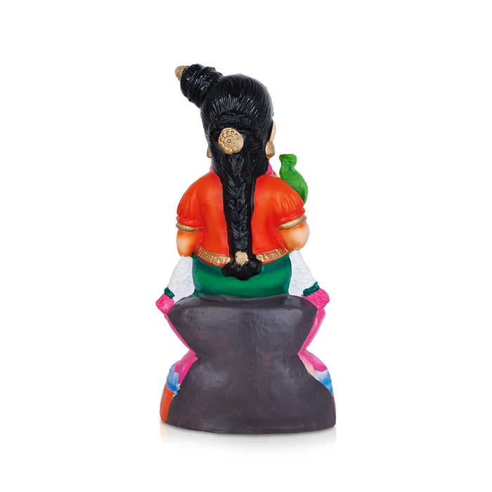 Bala Andal Clay Golu Bommai - 11 x 6 Inches | Giri Golu Doll/ Navaratri Golu Bomma/Gombe/Bommai