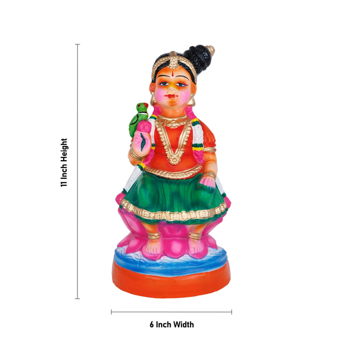 Bala Andal Clay Golu Bommai - 11 x 6 Inches | Giri Golu Doll/ Navaratri Golu Bomma/Gombe/Bommai