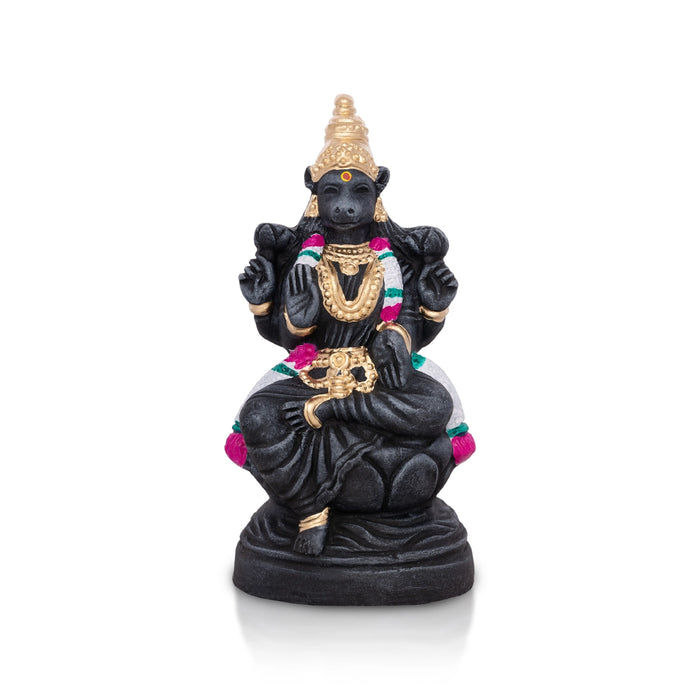 Varahi Amman Statue Clay Golu Bommai - 9.5 X 4.5 Inches | Giri Golu Doll/ Navaratri Golu Bommai/ Gombe - Clay Kolu Bommai