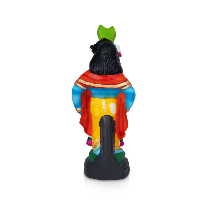 Vittobha Krishna Clay Golu Bommai - 16 x 6 Inches | Giri Golu Doll/ Navaratri Kolu Bommai/ Gombe/ Dasara Doll