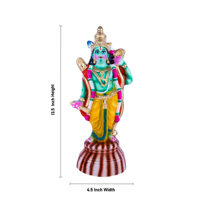 Ramar Paper Mache Golu Bommai Set - 13.5 x 4.5 Inches | Giri Golu Doll/ Navaratri Golu Bommalu/ Gombe