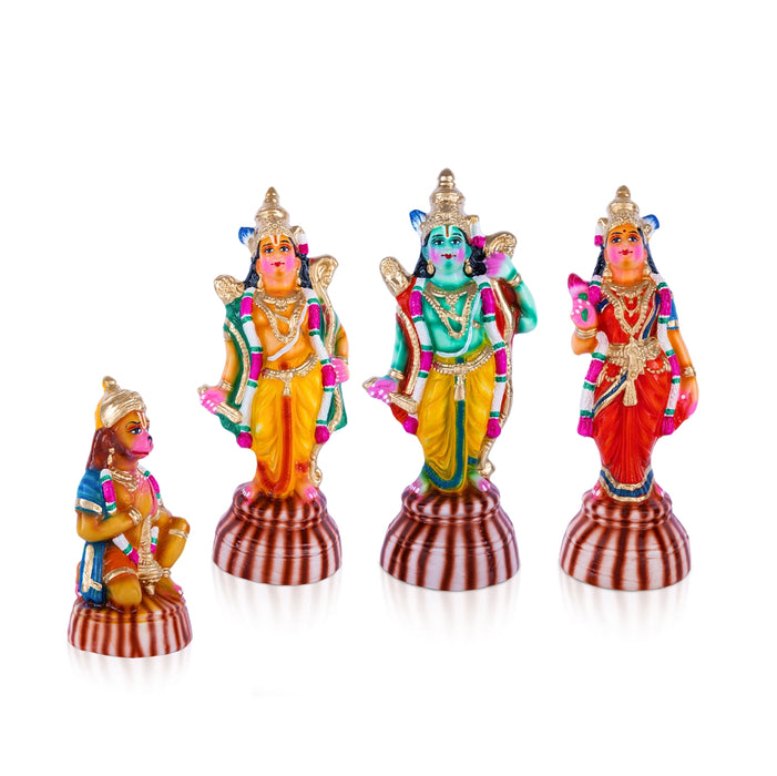 Ramar Paper Mache Golu Bommai Set - 13.5 x 4.5 Inches | Giri Golu Doll/ Navaratri Golu Bommalu/ Gombe