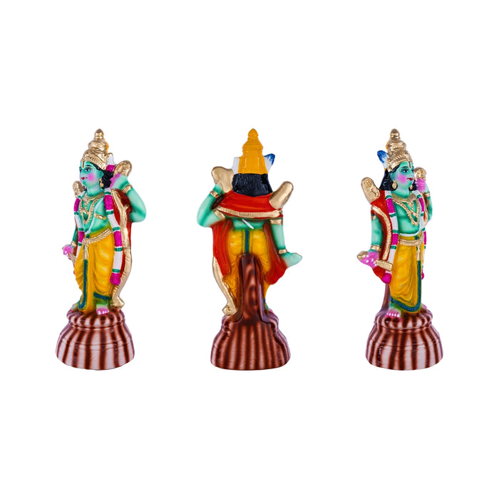Ramar Paper Mache Golu Bommai Set - 13.5 x 4.5 Inches | Giri Golu Doll/ Navaratri Golu Bommalu/ Gombe