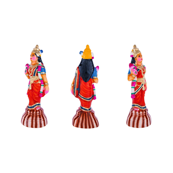 Ramar Paper Mache Golu Bommai Set - 13.5 x 4.5 Inches | Giri Golu Doll/ Navaratri Golu Bommalu/ Gombe