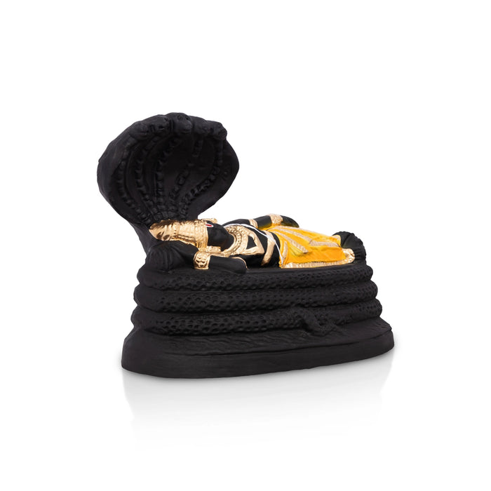 Sri Ranganathar Statue Clay Golu Bommai - 9 X 11 Inches | Giri Golu Doll/Navaratri Golu Bomma/ Gombe/ Bommai - Clay Kolu Bommai