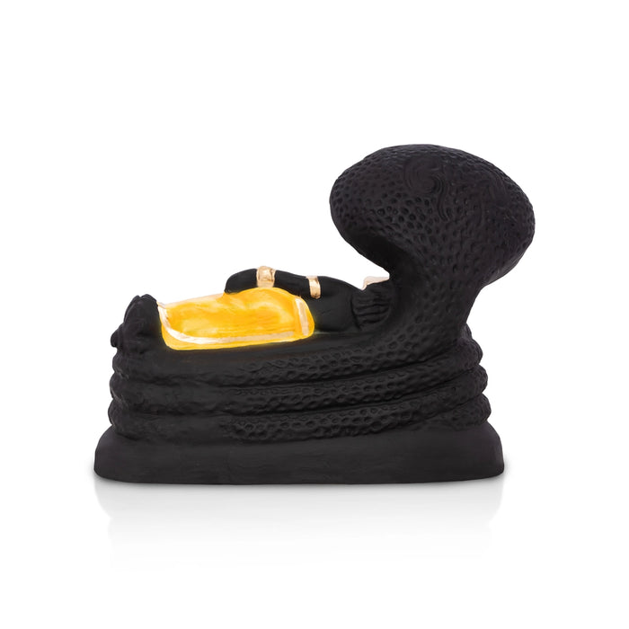 Sri Ranganathar Statue Clay Golu Bommai - 9 X 11 Inches | Giri Golu Doll/Navaratri Golu Bomma/ Gombe/ Bommai - Clay Kolu Bommai