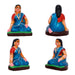 Womens Playing Thayam Game Clay Golu Bommai Set- 5 X 3.25 Inches | Giri Golu Doll/Navaratri Golu Bommai/ Gombe - Clay Kolu Bommai