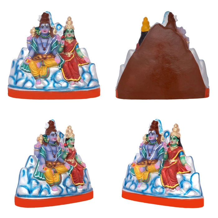 Shiv Family Murti Gnana Pazham Clay Golu Bommai Set- 8 X 9 Inches | Giri Golu Doll/ Navaratri Golu Bommai/Gombe - Clay Kolu Bommai