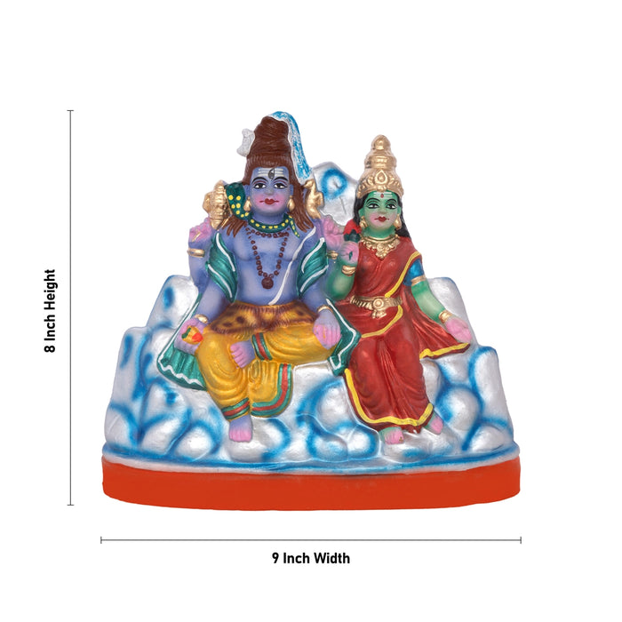 Shiv Family Murti Gnana Pazham Clay Golu Bommai Set- 8 X 9 Inches | Giri Golu Doll/ Navaratri Golu Bommai/Gombe - Clay Kolu Bommai