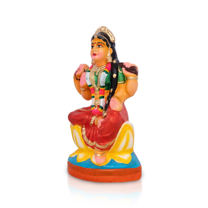 Balambigai Statue Clay Golu Bommai - 9 X 4 Inches | Giri Golu Doll/ Navaratri Golu Bomma/ Gombe/ Bommai - Clay Kolu Bommai