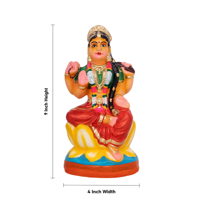 Balambigai Statue Clay Golu Bommai - 9 X 4 Inches | Giri Golu Doll/ Navaratri Golu Bomma/ Gombe/ Bommai - Clay Kolu Bommai